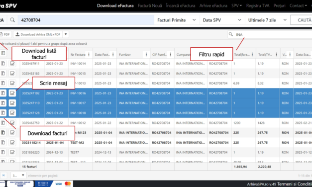 ArhivaSPV.ro – sistem complet eFactura